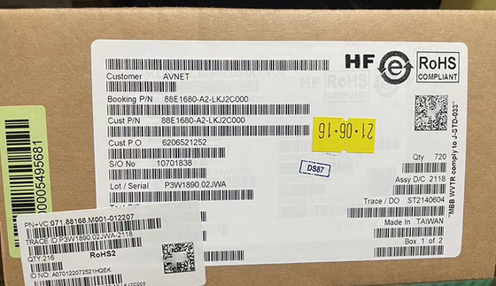 88E1680-A2-LKJ2C000 Eight Port 10/100/1000Mbps Energy Efficient Ethernet Transceiver