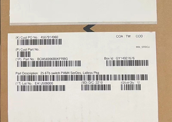 BCM56996B0KFRBG Integrated Circuit Chip 25.6Tb/S StrataXGS Tomahawk 4 Ethernet Switches