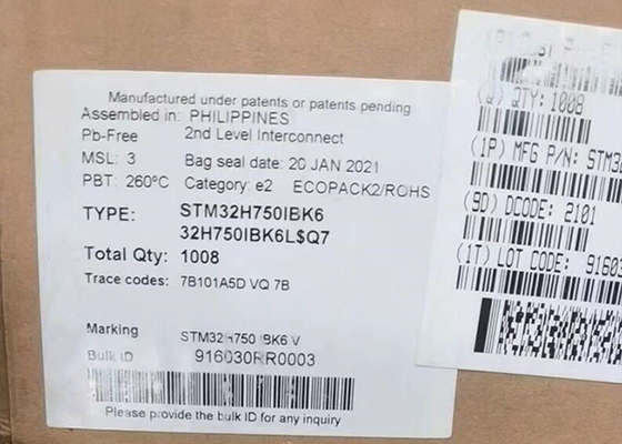 High Performance MCU STM32H750IBK6 Microcontroller IC 201UFBGA 32Bit Single Core