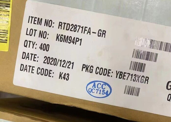 Integrated Circuit Chip RTD2871FA-GR 4K Smart Augmented Reality Or Virtual Reality TV SoC