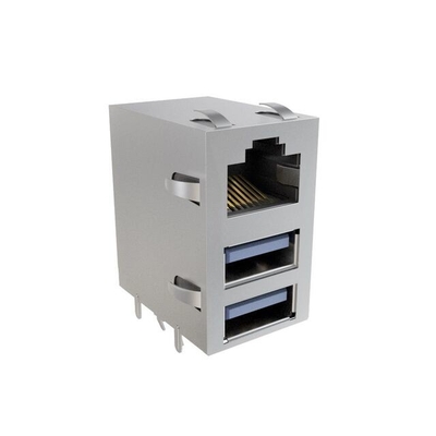 RJE361883401 Connectors Combo-Stacked Connectors 8POS RJE36 Series Modular Jack