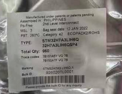 Microcontroller MCU STM32H7A3LIH6Q 225TFBGA Microcontroller Chip 280MHz IC Chip