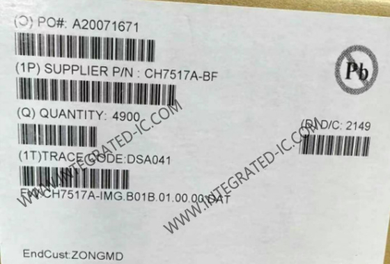 CH7517A Integrated Circuit Chip Low-Power DisplayPort To VGA Converter QFN-40