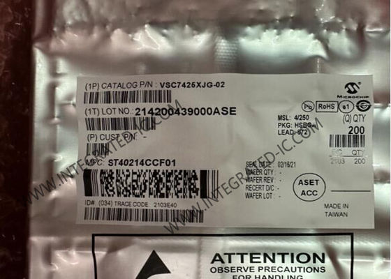 Ethernet IC VSC7425XJG-02 10 Port Managed Layer 2-Ethernet Switch IC with 12 Transceiver BGA-672