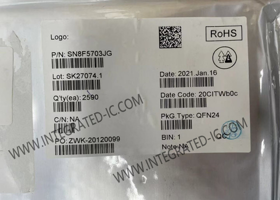 SN8F5703JG Microcontroller MCU 8MHz 8051-Based Microcontroller IC QFN-24