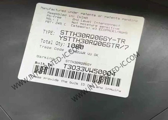 STTH30RQ06GY Integrated Circuit Chip 600V Ultra Fast Recovery Rectifiers D2PAK-3