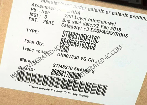 STM8S105K4T6C Microcontroller MCU 8-Bit Microcontroller IC 16MHz Embedded MCU LQFP32