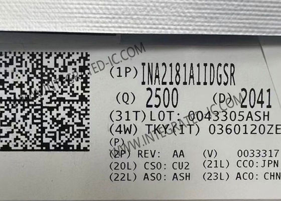 INA2181A1IDGSR Integrated Circuit Chip 350kHz Bidirectional Current Sense Amplifiers