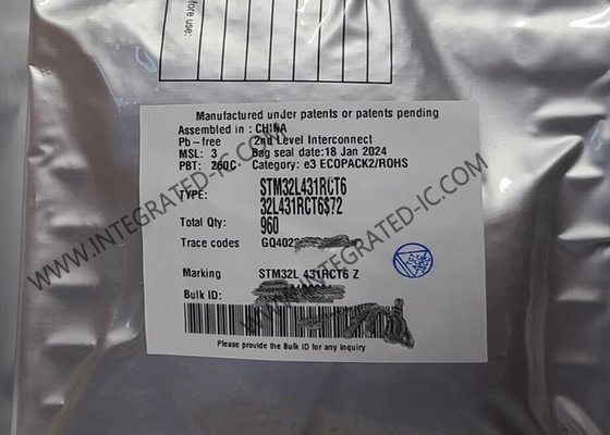 STM32L431RCT6 Microcontroller MCU 80MHz 32Bit Single Core Microcontroller IC LQFP64