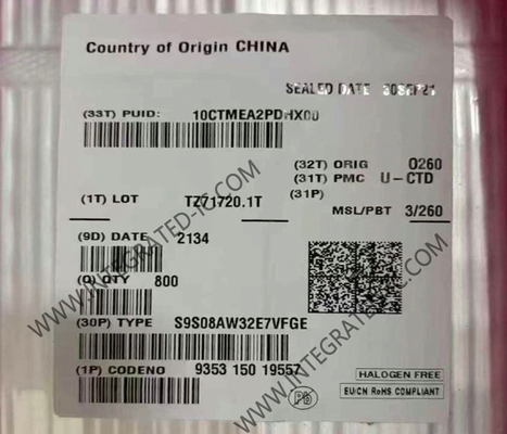 S9S08AW32E7VFGE Microcontroller MCU 40MHz 8Bit Microcontroller IC 8Bit S08 MCU LQFP44
