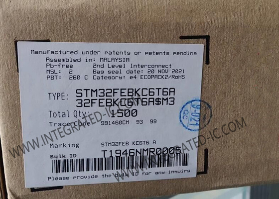 STM32FEBKC6T6A Microcontroller MCU ARM Cortex M3 Microcontrollers LQFP48 MCU Chips