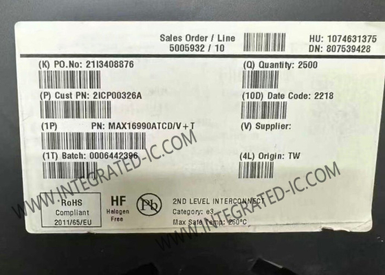 Integrated Circuit Chip MAX16990ATCD 36V 2.5MHz Automotive Boost Controllers