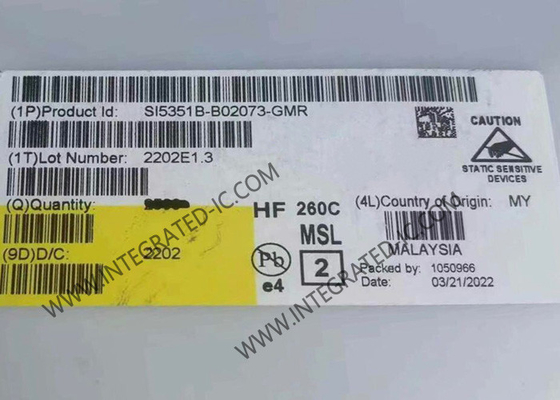 SI5351B-B02073-GMR Integrated Circuit Chip 200MHz LVCMOS 8 Output Clock Generator 20-VFQFN