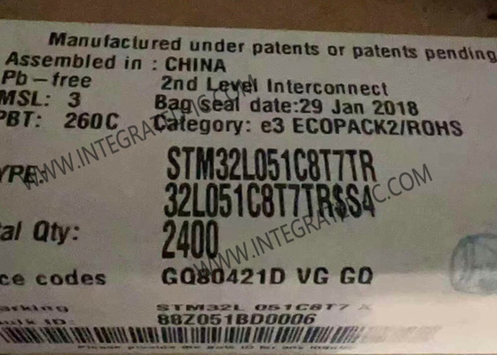 Microcontroller MCU STM32L051C8T7 32 MHz CPU Single-Core Embedded Arm Cortex-M0