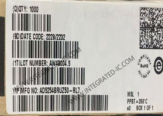 AD5254BRUZ50 Integrated Circuit Chip Quad 256-Position I2C Nonvolatile Memory Digital Potentiometer