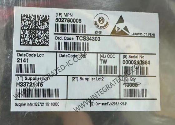 TCS34303 Sensor IC Tristimulus Color Sensor 950nm Color And Ambient Light Sensors
