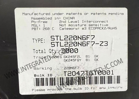 STL220N6F7 Integrated Circuit Chip 60V 120A STripFET F7 Power MOSFET Transistors
