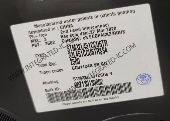 Microcontroller MCU STM32L451CCU6TR Single Core 256KB Microcontroller IC