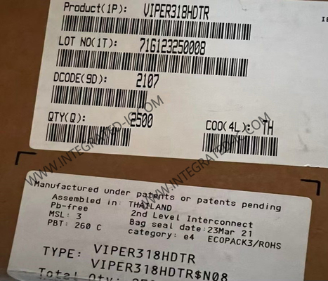 VIPER318HDTR Integrated Circuit Chip Energy Saving Off-line High Voltage Converter 16-SOIC