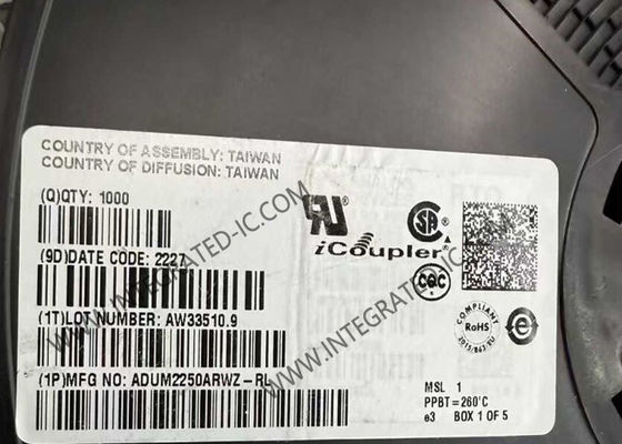 ADUM2250ARWZ Integrated Circuit Chip Hot Swappable Digital Isolators 1Mbps Dual I2C Isolators