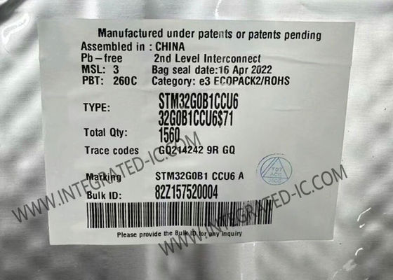 Microcontroller MCU STM32G0B1CCU6 Single-Core Embedded Microcontrollers IC