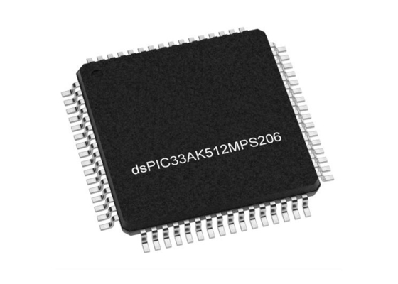 DSPIC33AK512MPS206-I/PT Microcontroller MCU 200MHz 32Bit Single Core DSC TQFP64
