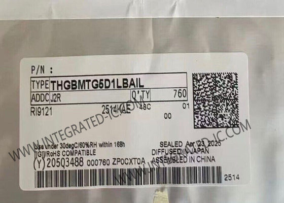 Integrated Circuit Chip THGBMTG5D1LBAIL 400MB/s Memory IC 153-WFBGA Package
