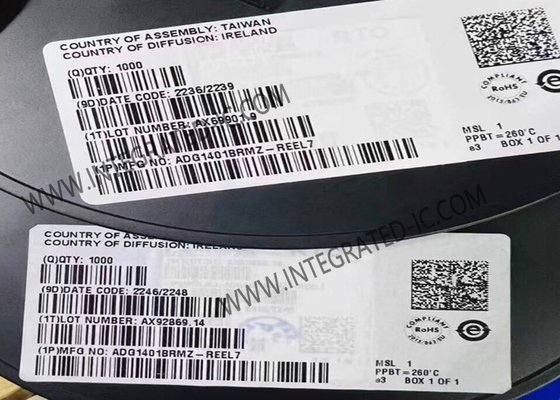 ADG1401BRMZ Integrated Circuit Chip 1Ω On Resistance iCMOS SPST Switches