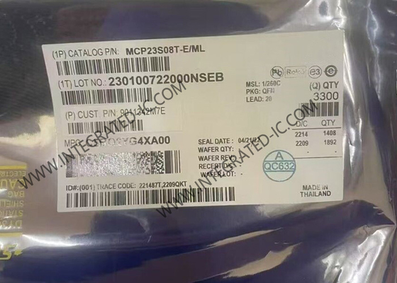 MCP23S08T-E/ML Integrated Circuit Chip 8Bit SPI I/O Expander With Serial Interface