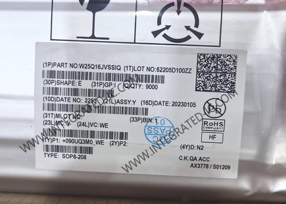 W25Q16JVSSIQ Memory IC Chip 3V 16Mbit Serial Flash Memory With Dual/Quad SPI