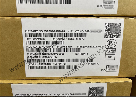 W9751G6NB-25 Memory IC Chip 512Mbit Parallel SDRAM DDR2 Memory IC