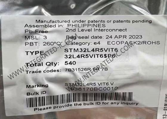 STM32L4R5VIT6 Microcontroller MCU Ultra Low Power Microcontroller Chip 100LQFP