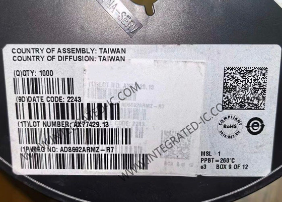 AD8692ARMZ Integrated Circuit Chip Low Cost Low Noise CMOS RRO Operational Amplifiers