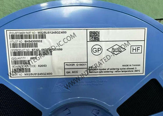 MX25U51245GZ4I00 Memory IC Chip 512Mbit Serial NOR Flash Memory Chip WDFN8
