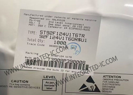 ST92F124V1T6 Microcontroller MCU 8-Bit 24MHz Single Voltage Flash MCU in LQFP100 Package