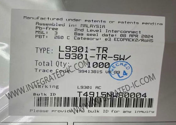 L9301-TR Automotive Octal Low Side Driver Integrated Circuit Chip with 8 Driver 8 Output and 2.2 A Output Current in PowerSSO-36 Package