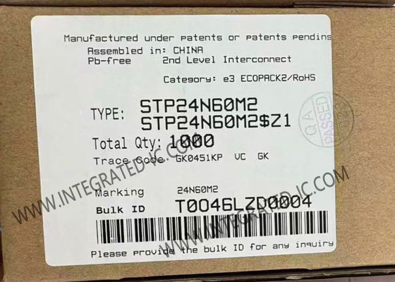 STP24N60M2 600V 18A 168 mOhms Power MOSFET Transistor with MDmesh M2 Technology in TO-220-3 Package