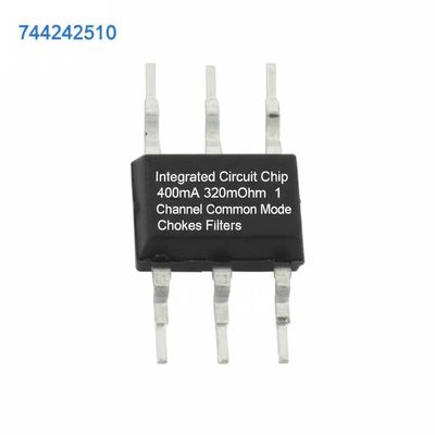 744242510 Integrated Circuit Chip 400mA 320mOhm 1 Channel Common Mode Choke Filter for High-Current Applications