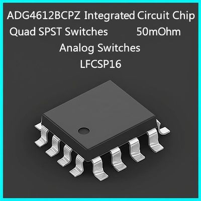 ADG4612BCPZ Integrated Circuit Chip with 50mOhm On Resistance 4 Channel Quad SPST Switches and 6.1 Ohms Max On Resistance
