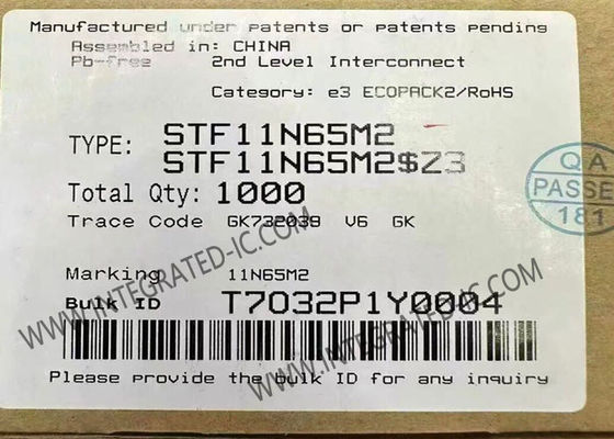 STF11N65M2 650V 7A 0.68Ω N-Channel Power MOSFET Transistor with MDmesh M2 Technology