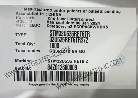 STM32U535RET6TR Microcontroller MCU 32-Bit MCU 160MHz STM32U5 Microcontroller IC