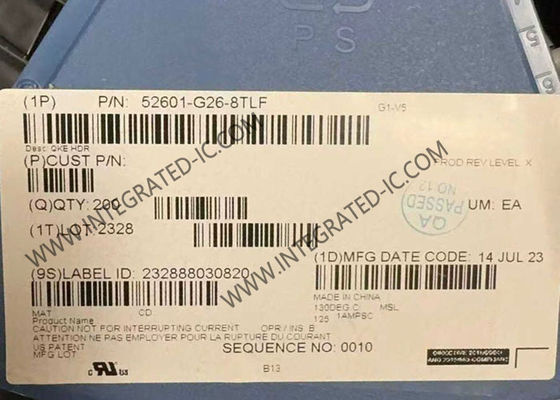 52601-G26-8TLF 26 Position 2 Row 2.54 mm Pitch Quickie Shrouded Header Connector for Flat Cable-to-Board
