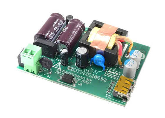 EVLSTCH03-36W-SR Embedded Solutions STCH03L And SRK1000B USB Charger Demonstration Board