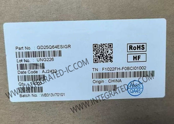 GD25Q64ESIGR 64Mbit NOR Flash Memory IC with 133 MHz SPI - Quad I/O in 8-SOP Package for 2.7V ~ 3.6V Applications