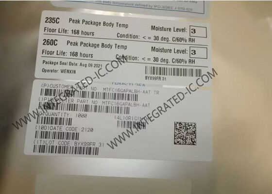 MTFC16GAPALBH-AAT Memory IC Chip 16GB eMMC 5.1 Memory IC TFBGA-153 Package