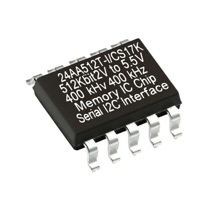 24AA512T-I/CS17K 512Kbit 1.7V to 5.5V 400 kHz Memory IC Chip Serial EEPROM with I2C Interface