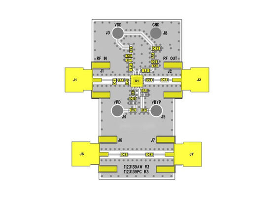 QPL9065PCB401 Embedded Solutions Ultra Low-Noise 2-Stage Bypass LNA Evaluation Board