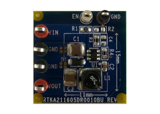 RTKA211605DR0010BU Embedded Solutions 3.3V 500mA DC/DC Step-Down Regulator Evaluation Board