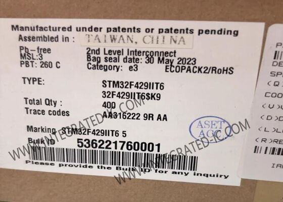 Integrated Circuit Chip STM32F429IIT6 Microcontroller IC 180MHz Single Core LQFP176