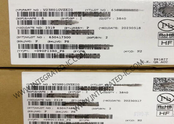 W25N01GVZEIG Memory IC Chip 1Gbit 104MHz SPI Interface SLC NAND Flash Memory IC Chip